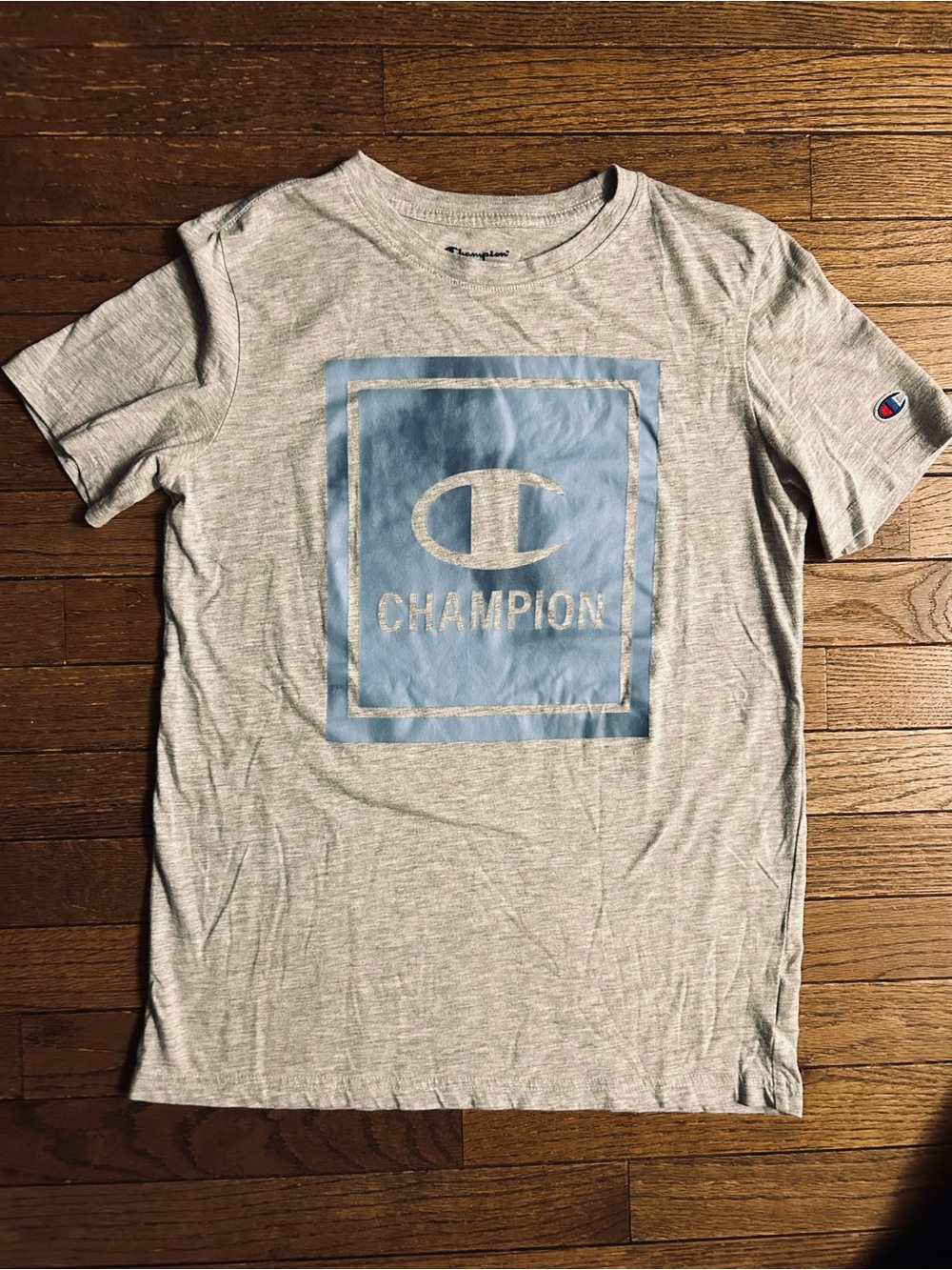 Champion Youth Gray Graphic Logo Tee